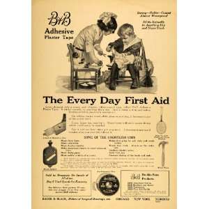  1918 Ad Bauer Black Adhesive Plaster Tape First Aid WWI 