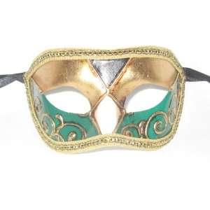  Green Colombina Beethoven Venetian Mask