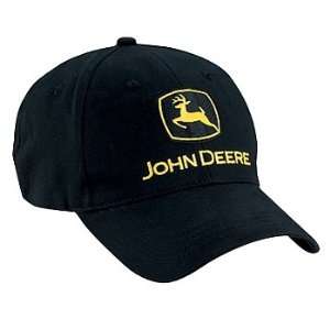  John Deere Basic Black Hat w/ Yellow Logo