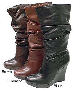 Jessica Simpson Jacky Wedge Mid Calf Leather Boots  