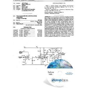  NEW Patent CD for VOLTAGE SAMPLING AND FOLLOWER AMPLIFIER 
