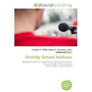  Divinity School Address (9786134293006) Books