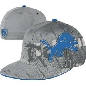  Lions Flex Hat Grey Series Flat Brim Flex Hat