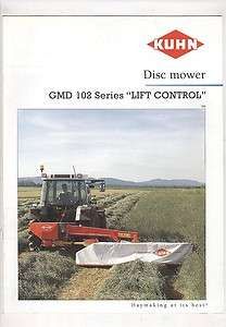 1998 KUHN GMD 602 & 702 LIFT CONTROL DISC MOWERS BROCHURE  