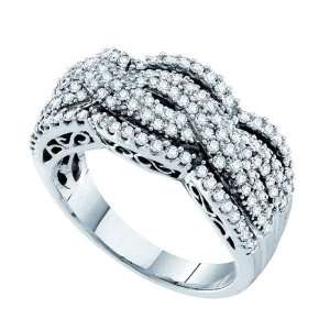    14K White Gold 3/4 ct. Diamond Fashion Band Katarina Jewelry