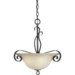  Forte 2443 03 11 Bowl Pendant, Natural Iron Finish with 