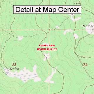   Map   Castile Falls, Washington (Folded/Waterproof)