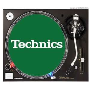  Technics Classic White on Green   Dj Slipmats (Pair) By Dj 