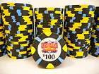 100 Casablanca Casino $100 Paulson Clay Real Poker Chips Mint Sharp 