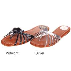Cydney Mandel Aladdin  Leather Thong Sandals  
