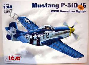   Airplane Model Kit P 51 Mustang P 51D 15 WWII American Fighter USAAF