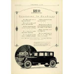  1925 Ad Reo Motor Car Co Lansing Michigan Automobile 