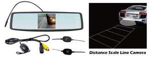 NEW Pyle Rearview Mirror Wireless Backup Camera 4.3 Touch Screen 