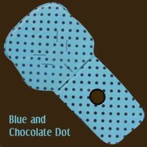  Blue & Chocolate Dot Universal Fit Cover Baby