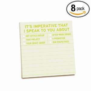  Knock Knock Sticky Notes Its Imperative (Pack of 8 