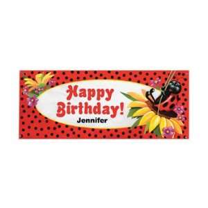 com Personalized Ladybug Birthday Banner   Small   Party Decorations 
