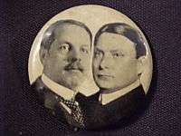 1904 Frank Higgins & Linn Bruce NYS Governor Pin Button  