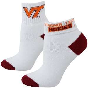  NCAA Virginia Tech Hokies Ladies White Maroon Roll Down 