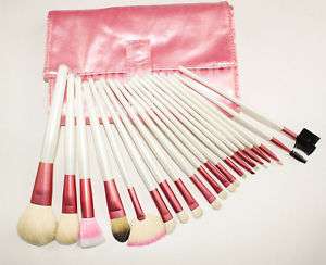 New 20 Pcs Pink Professional Make up Mineral Brush set  