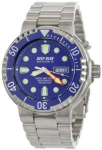   Mens Seadiver1kBlublu Sea Diver 1k 1000 Meter Dive Watch Watches