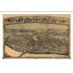  Historic Enfield, Connecticut, c. 1908 (L) Panoramic Map 