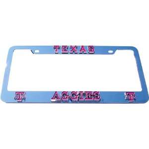  Texas A&M Aggies NCAA Chrome License Plate Frame by Half 