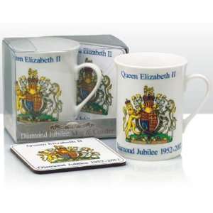 HDIUK Queen Elizabeth II Diamond Jubilee collection Mug and Coaster 