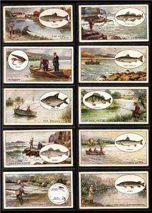 Angling Fishing Cigarette Tobacco Cards Complete Set  