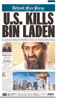 KILLS OSAMA BIN LADEN DEAD NEWSPAPER 5/2/2011 MINT  
