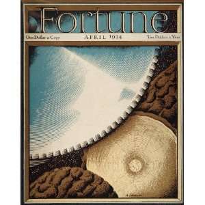  1934 Fortune Cover Log Saw Mill Lumber A. Petruccelli 