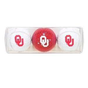  Oklahoma Sooners Golf Balls, Set of 3