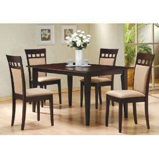 5pc Casual Dining Table & Chairs Set Contemporary Style Cappuccino 