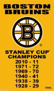 Boston Bruins 3x5 NHL Stanley Cup Banner   New for 2011  