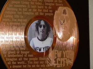   Beatles Imagine Laser Etched Words 24k Gold LP R&R Gift Free S&H