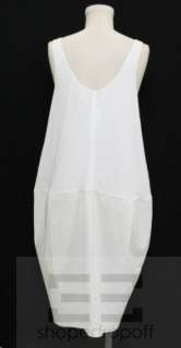 Marni White Knit & Pleated Cotton Sleeveless Scoop Neck Dress Size 42 