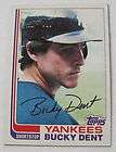 1982 Topps Bucky Dent Yankees card no.240