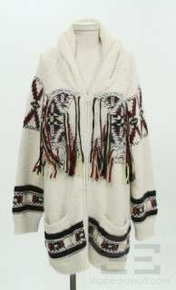 Isabel Marant Cream Alpaca & Wool Zip Up Sweater Size 2 NEW  