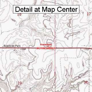 USGS Topographic Quadrangle Map   Freedom, Oklahoma (Folded/Waterproof 