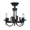 NEW 3 Light Colonial Rooster Chandelier Candle Lighting Fixture 
