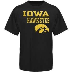  Iowa Hawkeye T Shirt  Iowa Hawkeyes Black Stacked T Shirt 