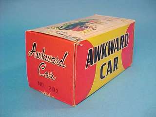 ANTIQUE MODEL CAR AWKWARD FRICTION ACTION BOXED 1970  