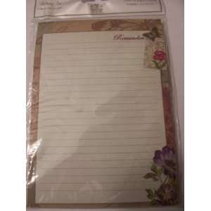   or Note Pad ~ 70 Sheets (Violet Flowers; Reminder)