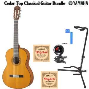  Yamaha Cedar Top Classical Guitar in Natural Bundle 