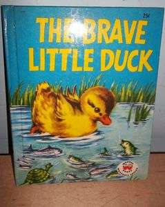 THE BRAVE LITTLE DUCK WONDER BOOK WASHABLE COVER 1953  