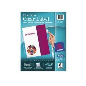  Avery Index Maker Clear Pocket Clear Label Dividers, 8 Tab 