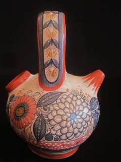 Mexican Pottery Folk Art Tonala Pablo Ramos Lucano Jug  