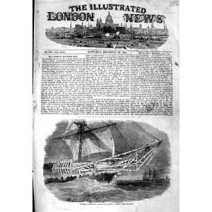   1854 WEATHER BALTIC ICE BOWS H.M CORVETTE CRUISER SHIP
