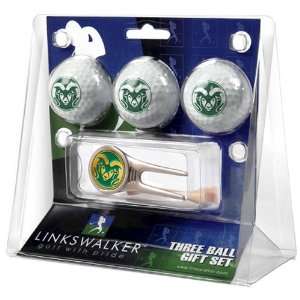  Colorado State Rams NCAA 3 Ball Gift Pack w/ Cap Tool 