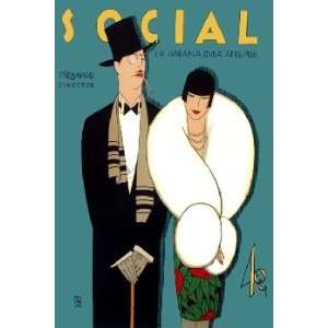 Art Deco Vintage Social 1928 Magazine Cuba.