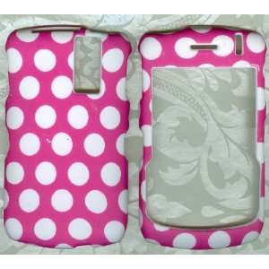  pink white dot BLACKBERRY CURVE 8310 8320 8330 PHONE COVER 